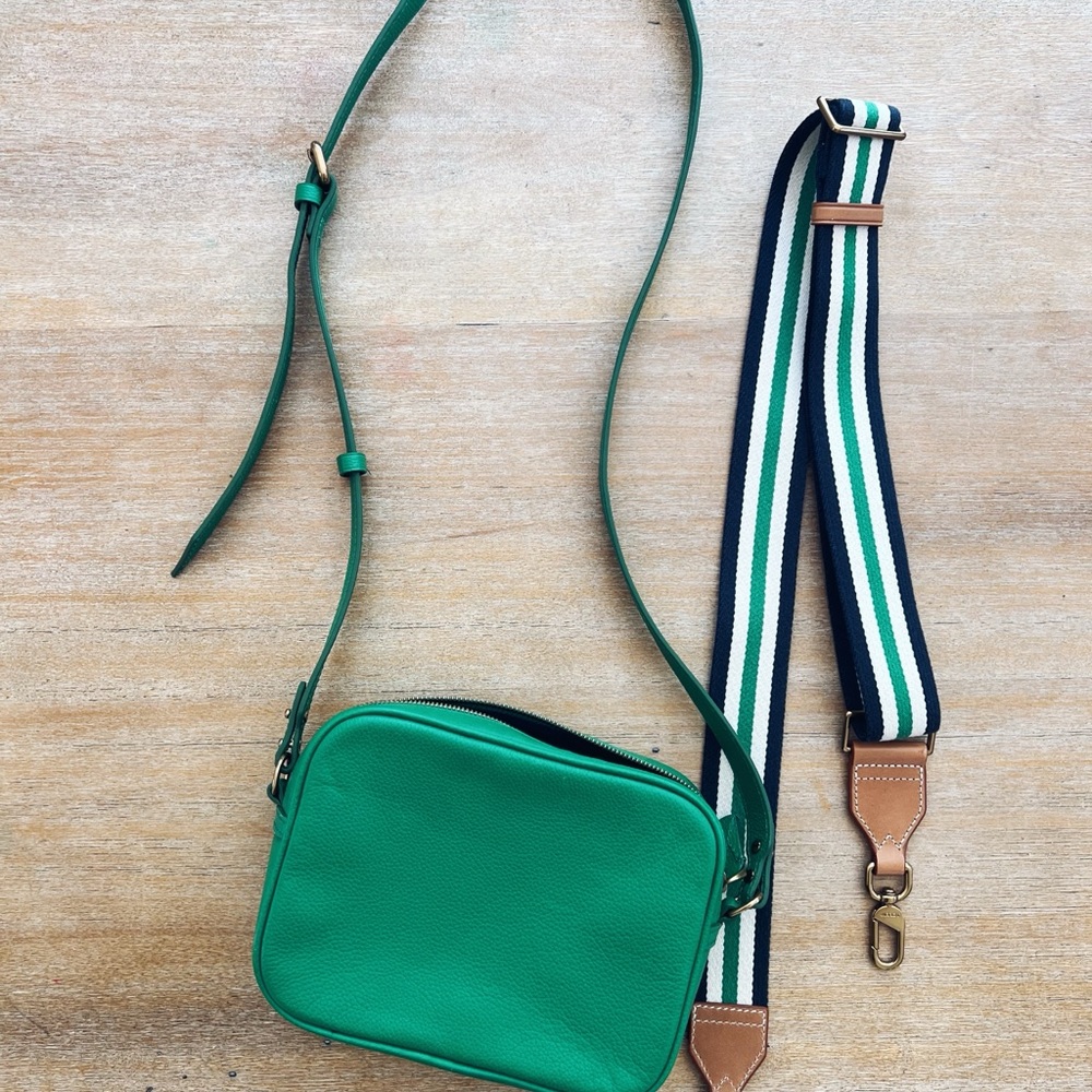 J. Crew Green Signet Crossbody Bag